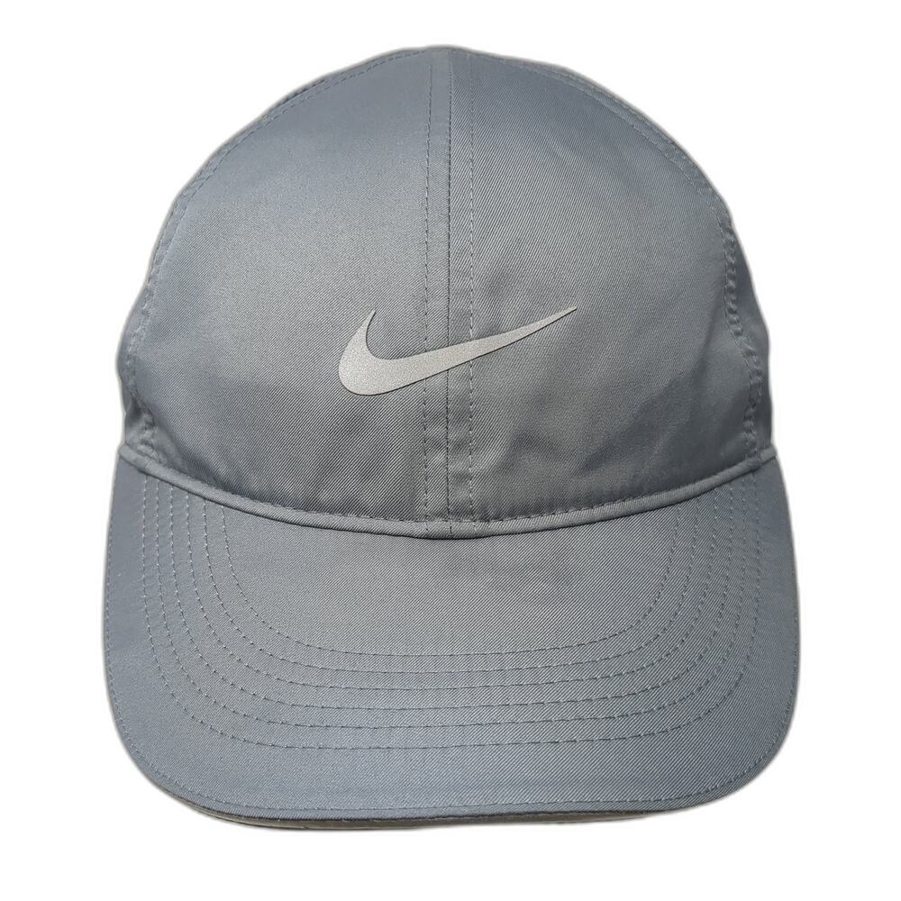 Nike Dri-Fit Slideback Baseball Cap Gray One Size Adjustable Featherlight - Picture 1 of 10